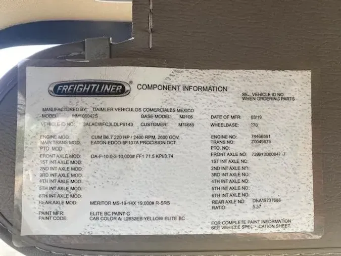 2020 Freightliner Business Class M2 106