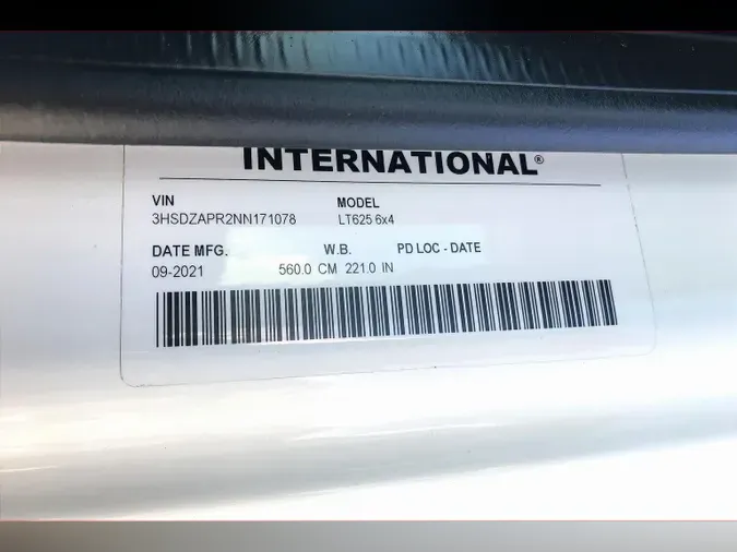 2022 INT LT625 6x4