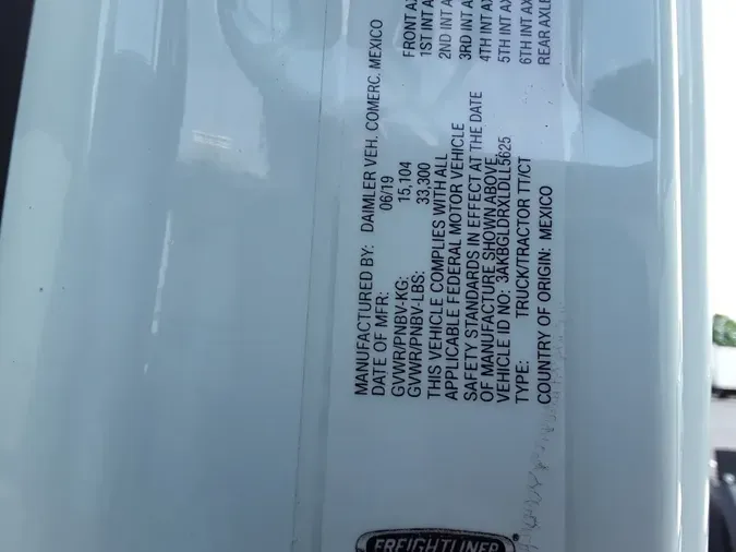 2020 FREIGHTLINER/MERCEDES CASCADIA 125286bb98217800601c8a7006fb61120e8
