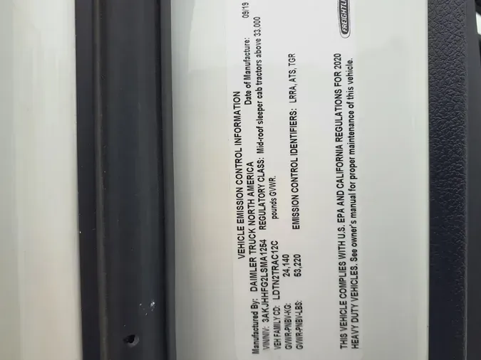 2020 FREIGHTLINER NEW CASCADIA PX12664