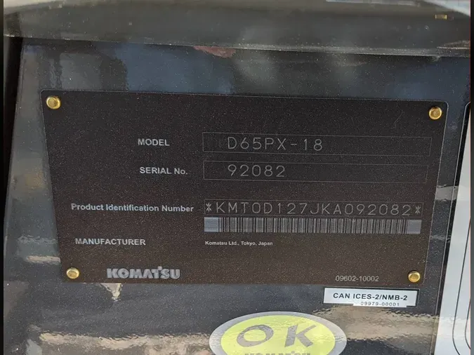 2020 Komatsu D65PX-18