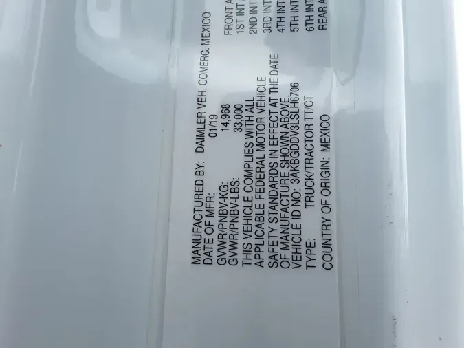 2020 FREIGHTLINER CASCADIA 125