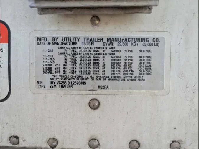 2020 UTILITY VS2RA