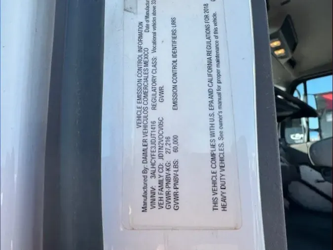 2018 FREIGHTLINER/MERCEDES M2 106