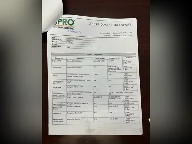 2020 FREIGHTLINER/MERCEDES NEW CASCADIA 116