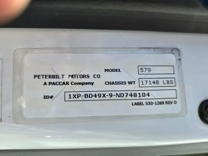 2022 Peterbilt 579