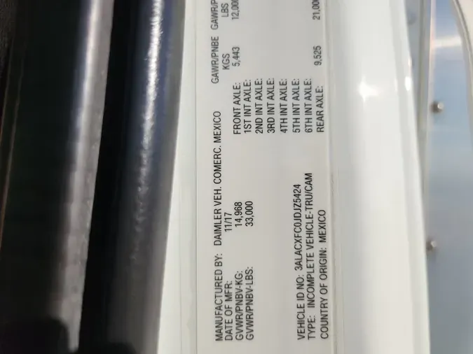 2018 FREIGHTLINER/MERCEDES M2 106