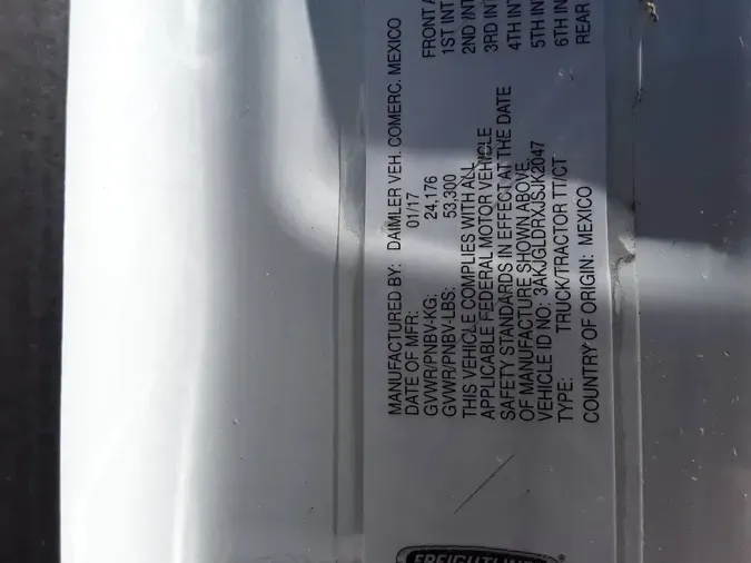 2018 FREIGHTLINER CASCADIA 125