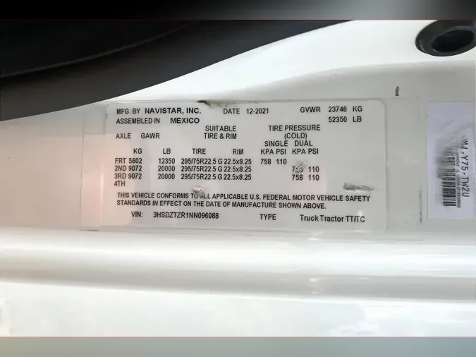 2022 INT LT625 6x4