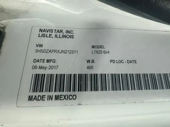 2018 International LT625