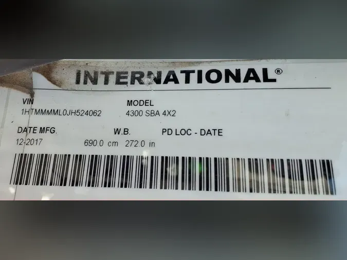 2018 NAVISTAR INTERNATIONAL 4300304e424df1b8a148b2833710be335e60