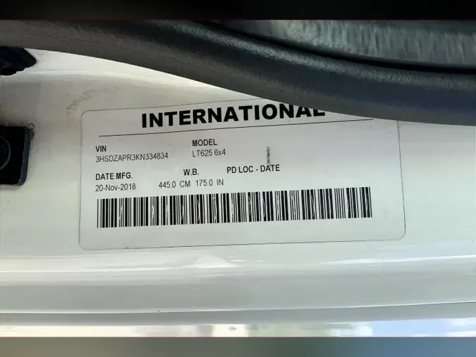 2019 INT LT625 6x4