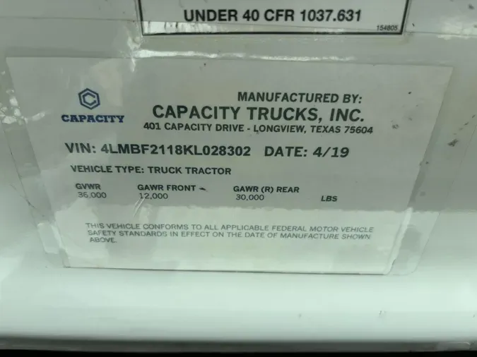 2019 Capacity TJ500030fac98decfe333a55c91a642edc1de1