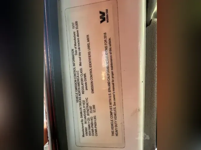 2018 WESTERN STAR 4700