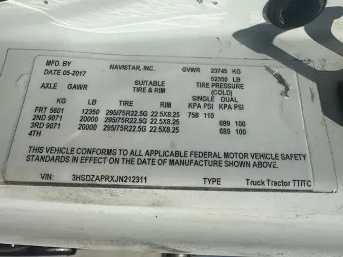 2018 International LT625