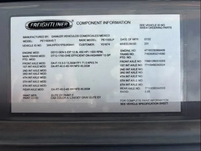 2023 Freightliner Cascadia 116