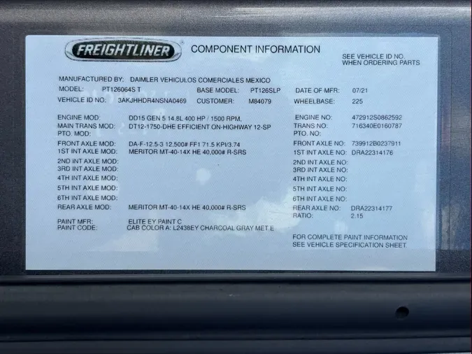 2021 Freightliner Cascadia 12633a6f546ac535540b2b2d2ec2b9993ff