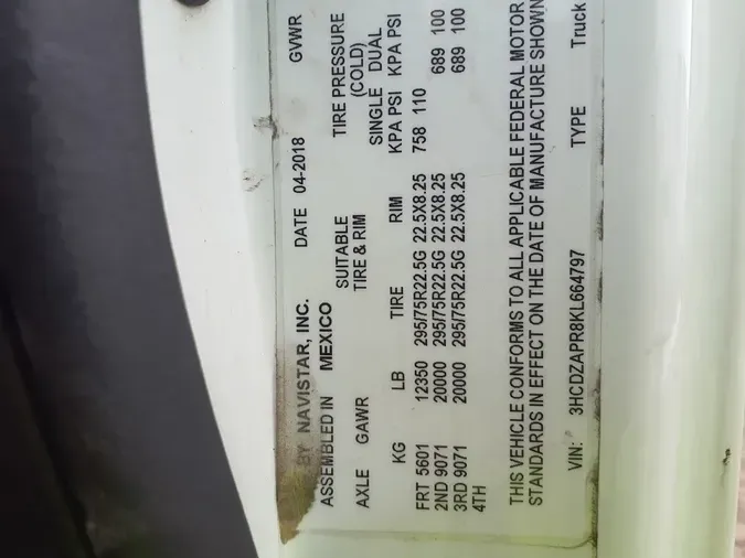 2019 NAVISTAR INTERNATIONAL LT625 DAYCAB T/A34b17448fbe5f730e23e9a7ee4f607db