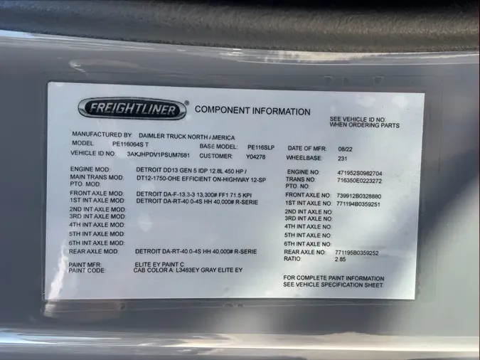 2023 Freightliner Cascadia 116