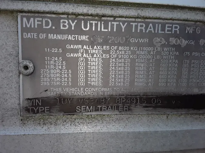 2008 UTILITY TRAILERS VS2DC 48/162/102