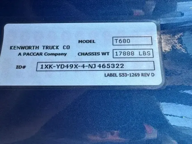 2022 Kenworth T68037786156924cfc98780acc960e68658a