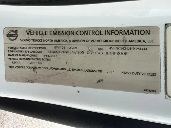 2017 Volvo VNL3003912f1fbbe37e65a92361cb970f76196