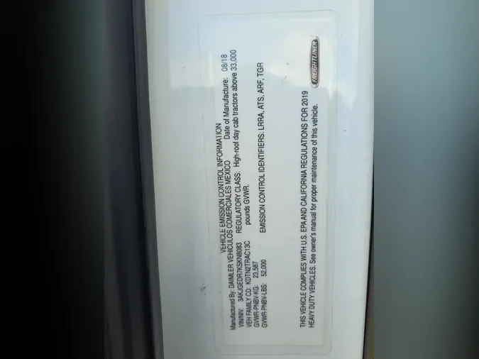 2019 FREIGHTLINER CASCADIA 125
