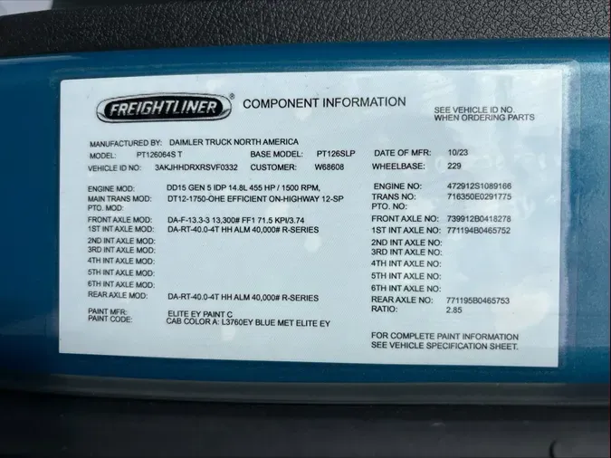 2024 Freightliner Cascadia 12639bd4493ff1c4e5d1958d267508f7867