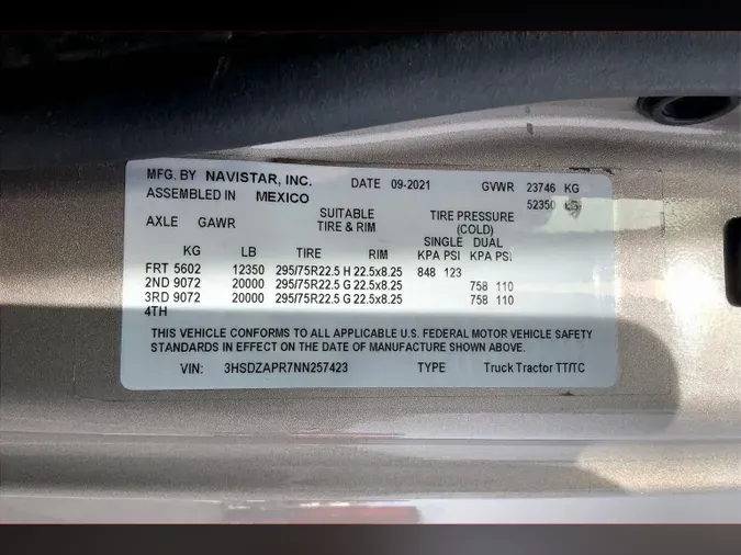 2022 INT LT625 6x4