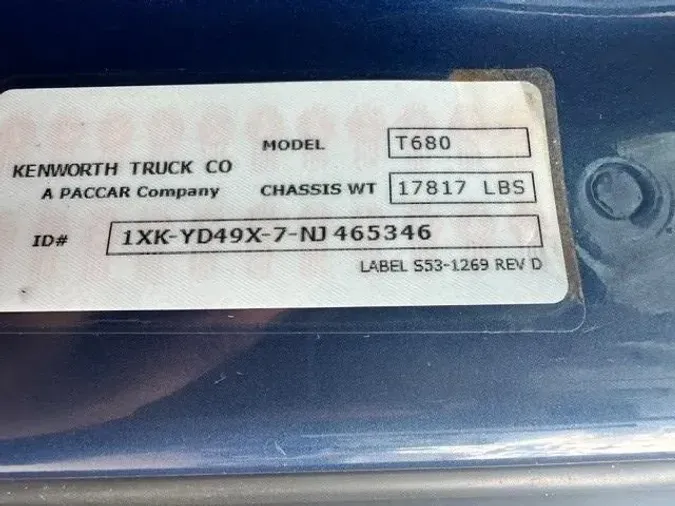 2022 Kenworth T6803c3523972b2185739173b07fc88d25ef