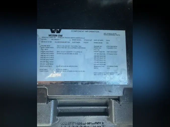 2021 WESTERN STAR 5700XE