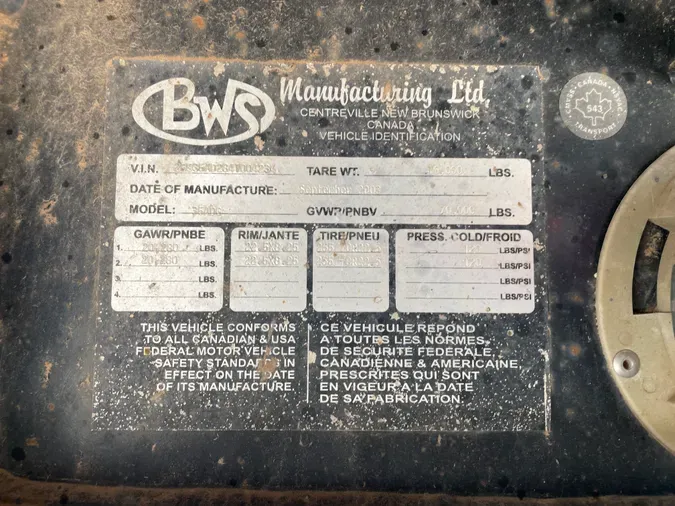 2004 BWS Mechanical detach lowboy