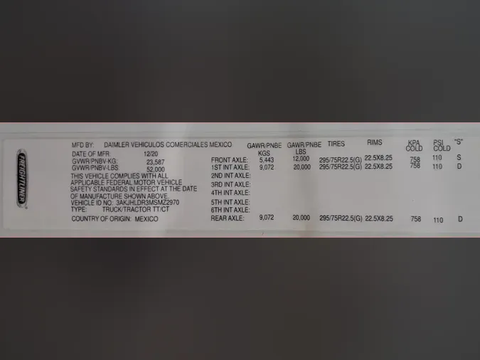 2021 FREIGHTLINER/MERCEDES NEW CASCADIA PX1266440df2877a41ba126f7e40f93b8e8e191