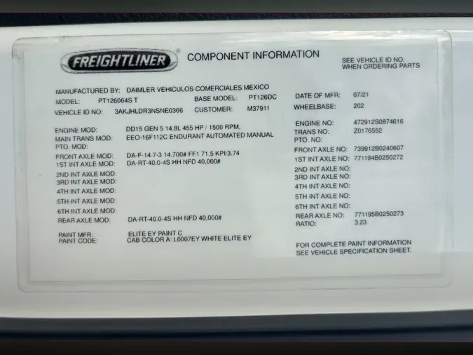 2022 Freightliner Cascadia 126