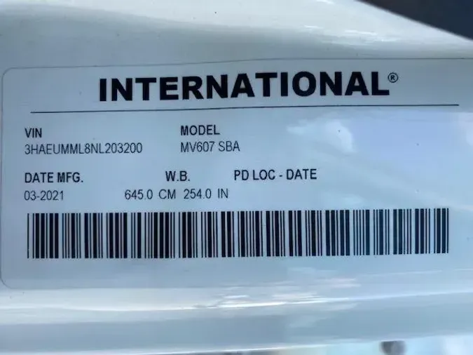 2022 International MV607