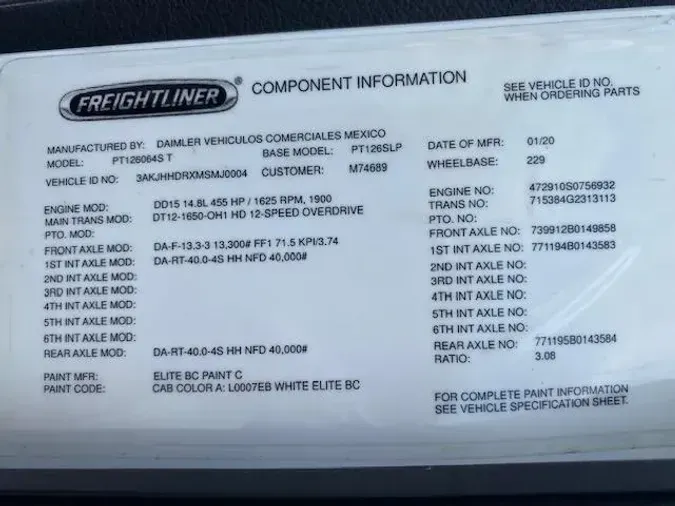 2021 Freightliner Cascadia