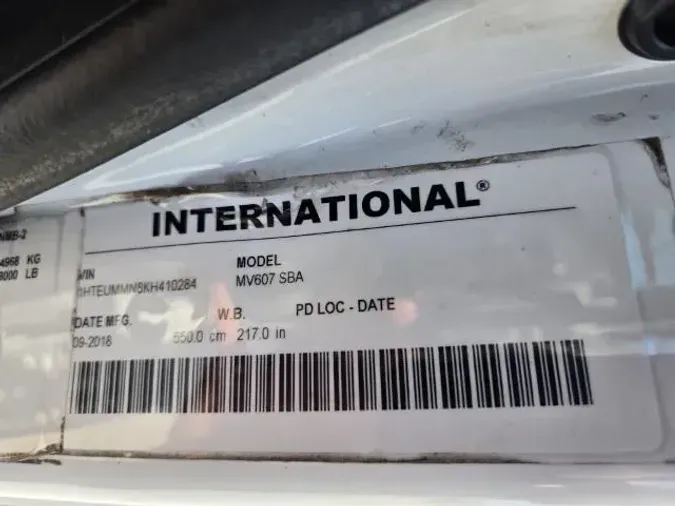 2019 International MV607