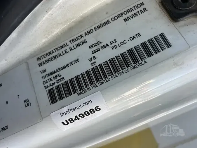 2009 INTERNATIONAL DURASTAR 4300
