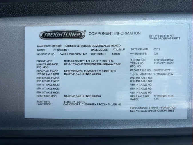 2023 Freightliner Cascadia 126