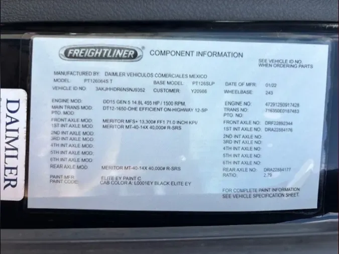 2022 Freightliner Cascadia 126