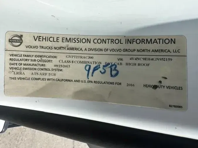 2016 Volvo VNL30044d8ab9a26d0c23ef40944b9ef006047