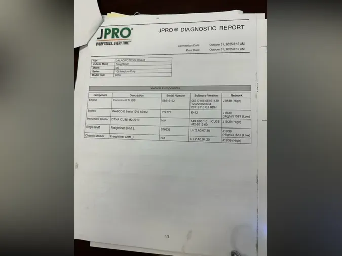 2016 FREIGHTLINER/MERCEDES M2 106