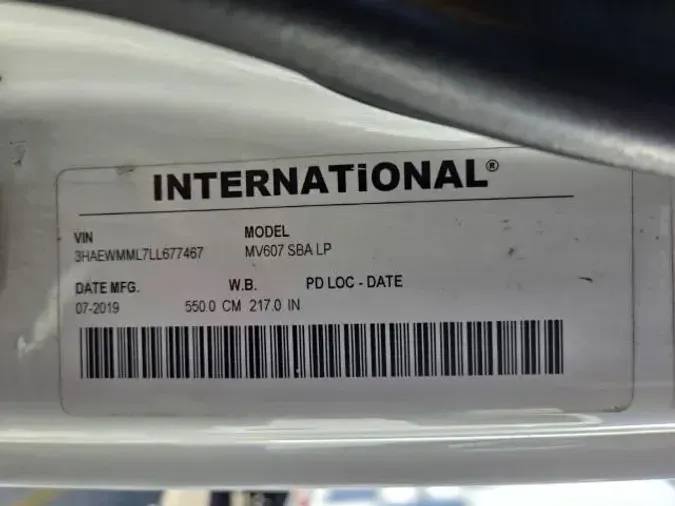 2020 International MV607