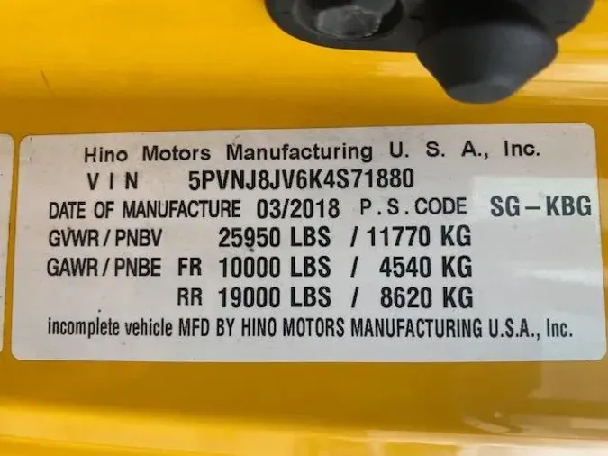 2019 Hino 268A