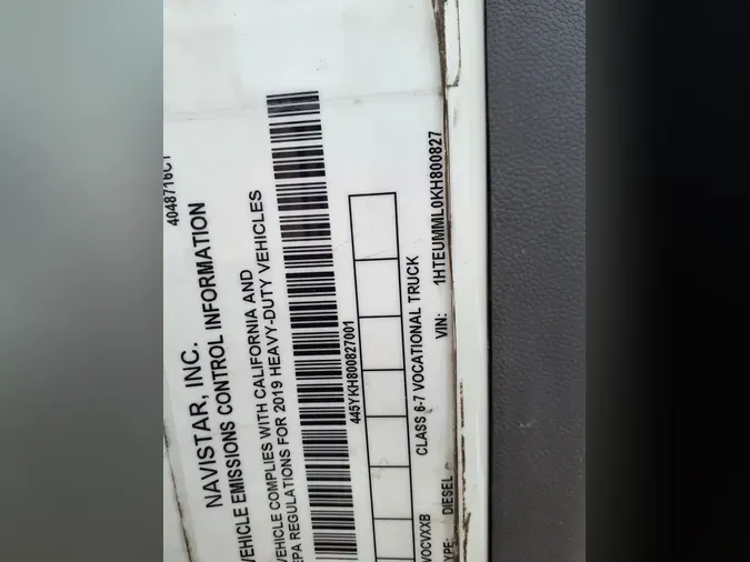 2019 NAVISTAR INTERNATIONAL MV607 (4X2)