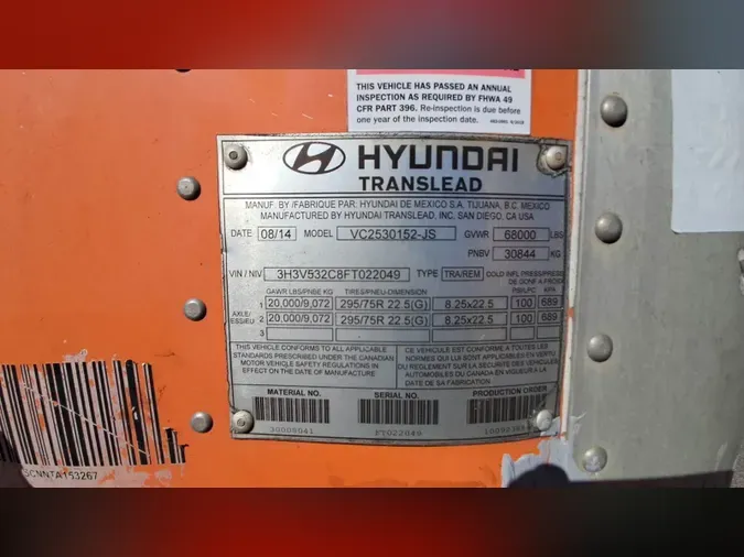 2015 Hyundai VC2530152-JS