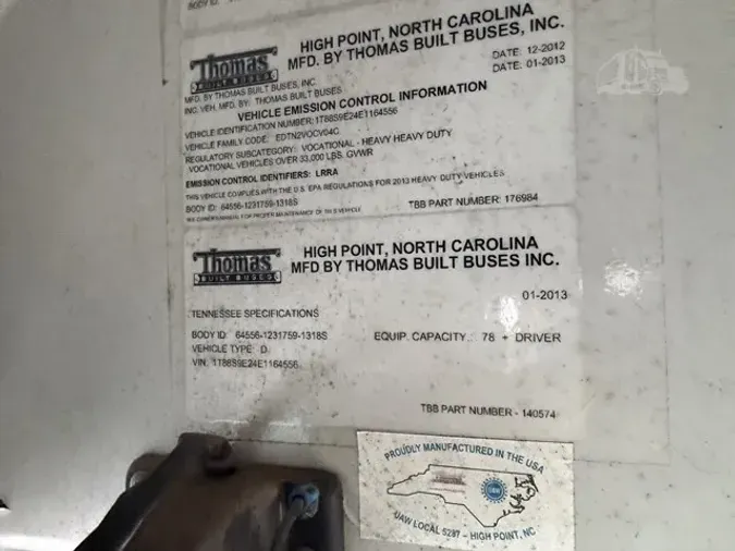 2014 THOMAS BUILT BUSES SAF-T-LINER464e663f5c3609ce94d9608b8a39cc56