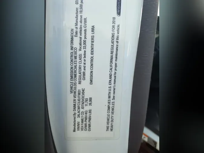 2018 FREIGHTLINER/MERCEDES M2 106471138e6fd9bd7886fb8b847fab0d9e5