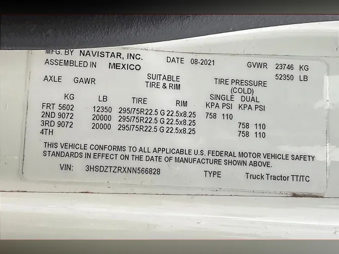 2022 INT LT625 6x4