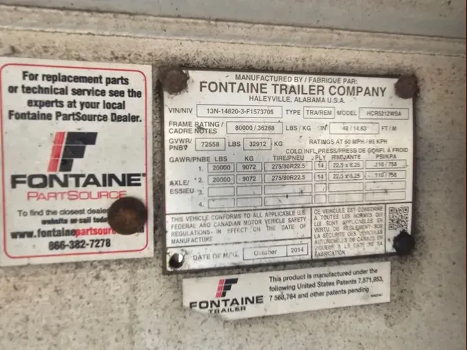 2015 FONTAINE TRUCK EQUIPMENT HCR5212WSA 48/102